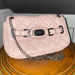 Baby Pink Michael Kors Quilted Crossbody with Chain